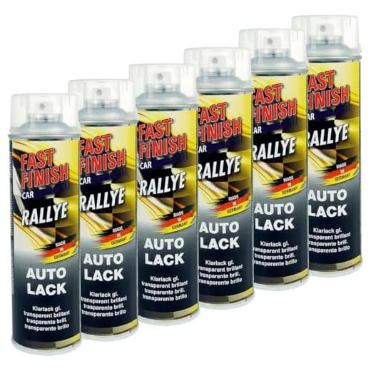 Motip Dupli 430251 Fast Finish Lackspray, Klarlack Glänzend, 6 x 500 ml