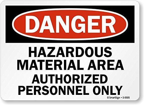 Panneau danger en plastique rigide 25,4 x 35,6 cm haute visibilité
