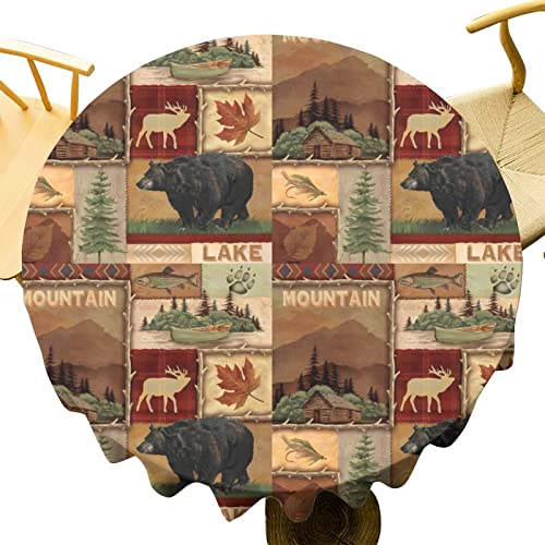 Rustic-Bear-Tablecloth-Retro-Rustic-Vintage-Bear-Cottage-Country-Rustic-Cabin-Farmhouse-Style-Table-Cover-Water-Resistant-Wipeable-Tablecloths-for-Kitchen-Dinning-Decor-60 Rustic Bear Tablecloth Retro Rustic Vintage Bear Cottage Country Rustic Cabin Farmhouse Style Table Cover Water Resistant Wipeable Tablecloths for Kitchen Dinning Decor 60