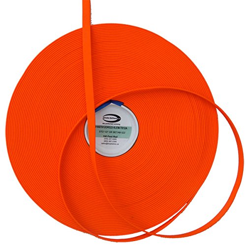 bio-leine Beta Biothane Superflex Meterware -in Neonorange I 25 mm breit - schmutzabweisend und wasserabweisend I 1,5mm dick