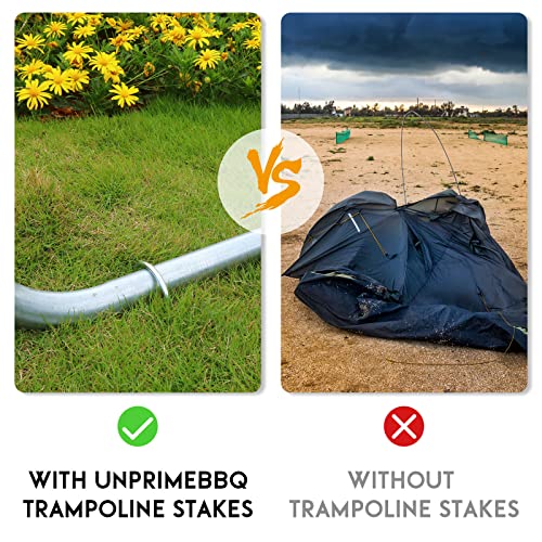 Uniprime Piquets de trampoline en forme de U en métal très résistant – Trampolines longs piquets pour but de football, tente de camping, décoration de jardin – Image 3