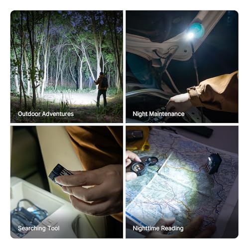Image of OLIGHT Oclip Ultra EDC Flashlight Clip-on Light, 530 Lumens Rechargeable with Type-C Charging, Combines Floodlight, Spotlight and UV, Triple Lights for Inspection and Work (Stars & Stripes Edition)