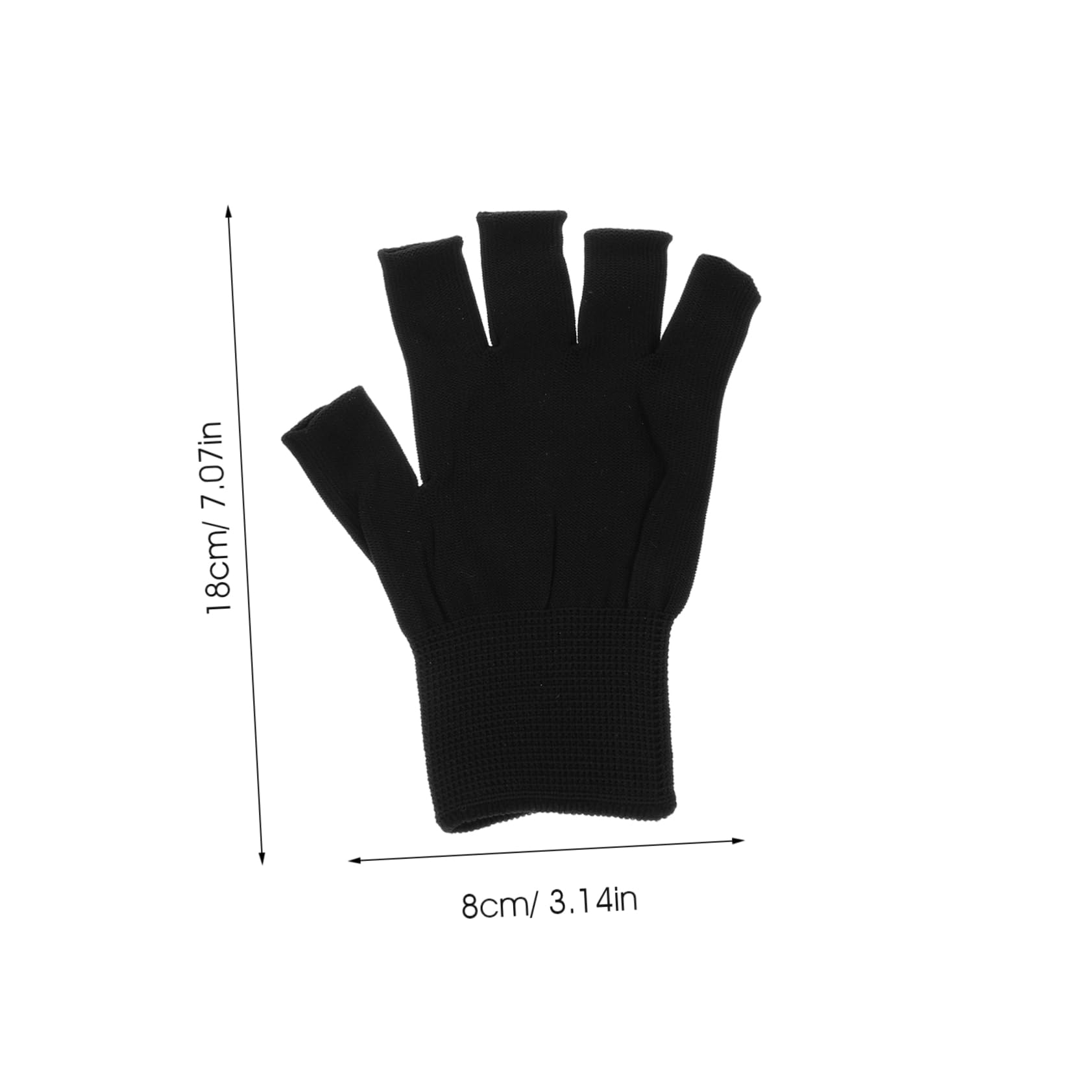 FRCOLOR Black UV Protection Half Finger Gloves for Outdoor Activities Stretchy Lightweight Workout Mittens for Cycling Climbing and Nail Art Driving Protection Gloves