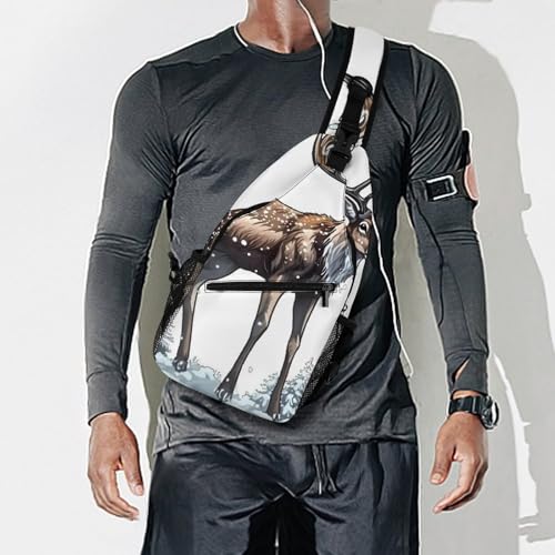 Morrales de un hombro diseño ciervo para hombres y mujeres miniatura 7