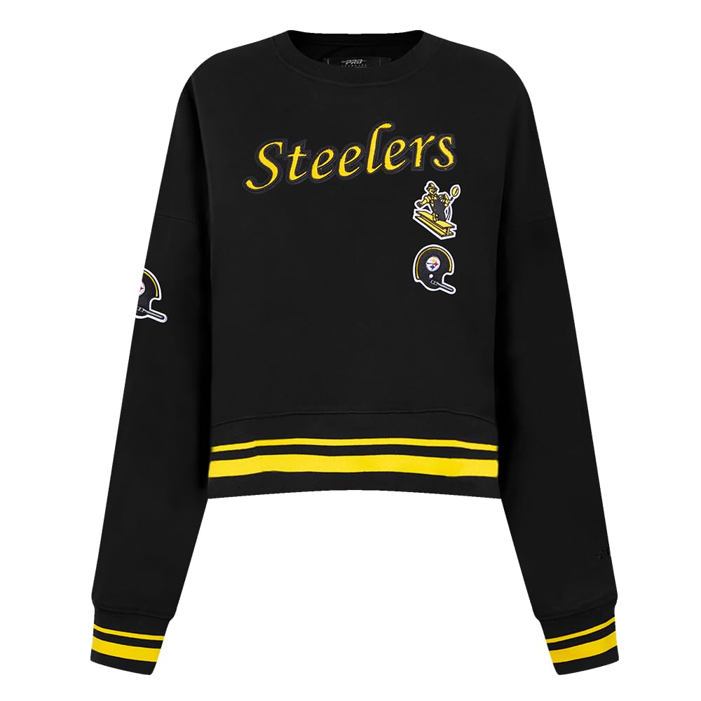 Pro Standard Womens NFL Pittsburgh Steelers Retro Classics Crewneck Sweatshirt Schwarz/Gelb XL