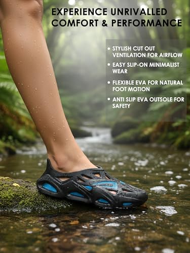 Image of Impakto Super Future Men s Clogs | Lightweight & Breathable EVA Waterproof Slip-Ons for Beach, Pool, Walking & Casual Use | Stylish and Anti Skid | Quick Dry & Soft Cushioned Comfortable Mules