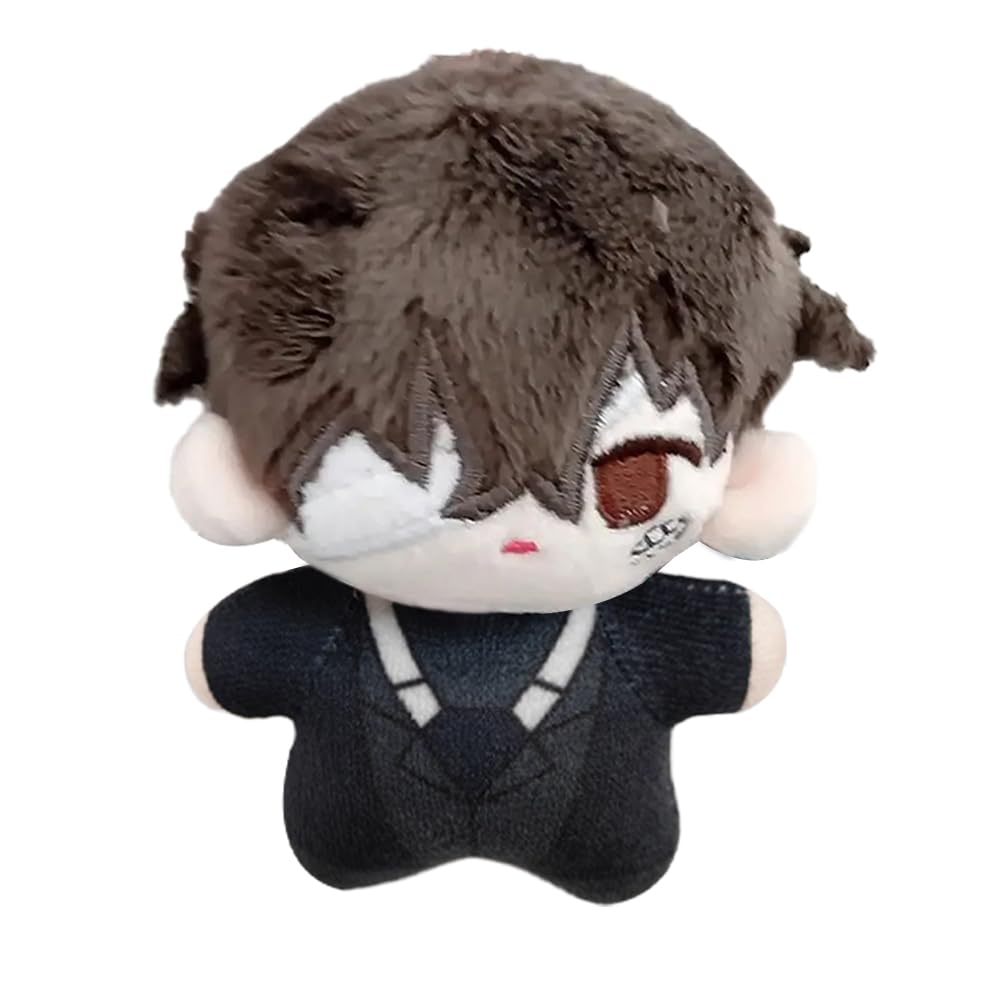 Xinchangda BSD Dazai Osamu Plush Figure Anime Dazai Osamu Plush Pillow PP Cotton Pendant Keychain Soft Character Backpack Charm Cartoon Mini Plushies Keychain