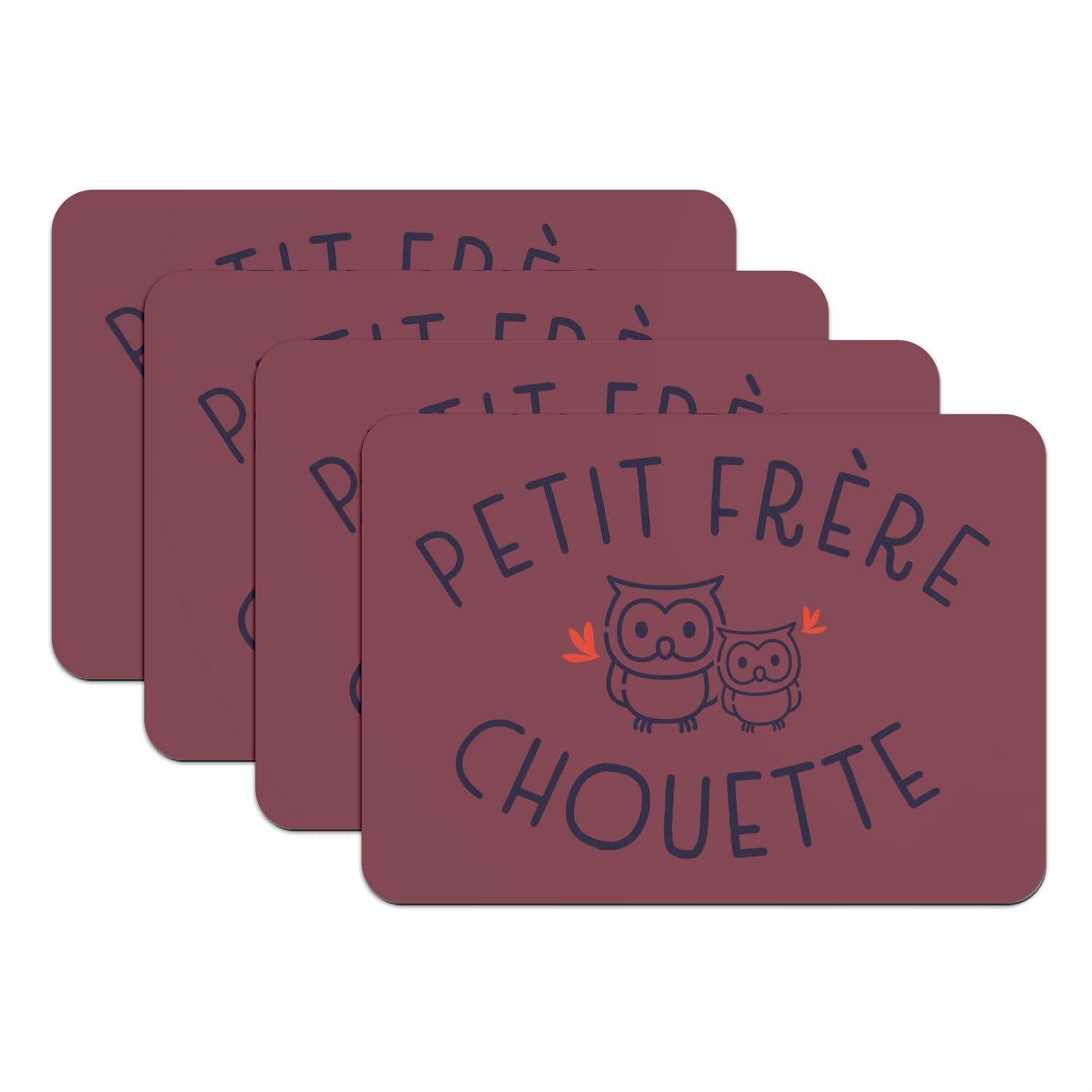 Sets de table antidérapants chouette rouge contre les rayures de table