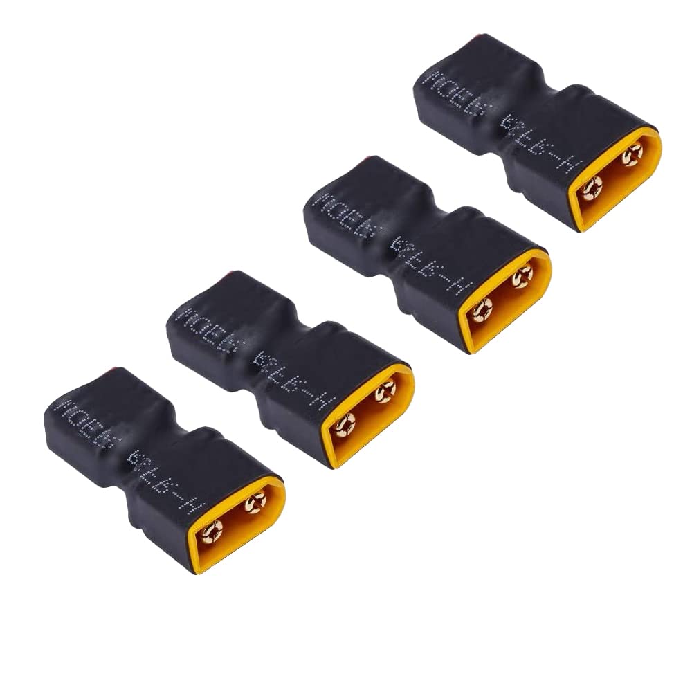 4 Adaptateurs XT60 Mâle Vers Deans T Femelle – Sans Fil, Connecteurs RC Pour Batteries LiPo Et NiMH