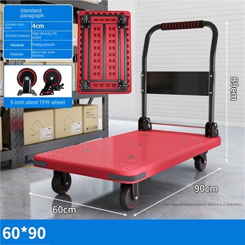 Carretilla plegable de plataforma móvil resistente miniatura 2