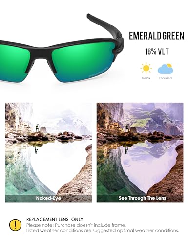 Image of BLAZERBUCK Replacement Lenses & Sock Kit for Oakley Flak 2.0 OO9295 Sunglasses