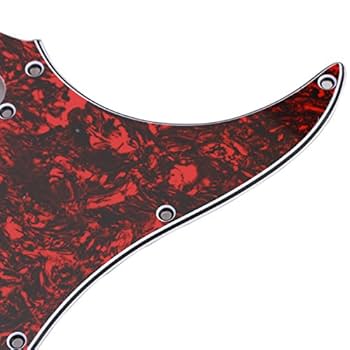 Amazon | レッドピックガード ストラト ギター 赤 ガード 3