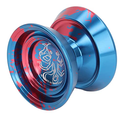 Unresponsive Yoyo, Metal Yoyo for Adults Advanced Yoyo Players, Professional Yoyo with 3 Yoyo Strings Glove, Yoyo Ball for Kids Beginner Bind Return Trick Yoyo (Blue)