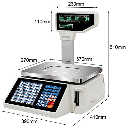 Báscula digital con impresora y doble display miniatura 7