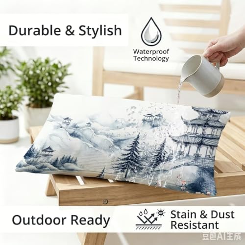 Housse coussin extérieur imperméable pour salon de jardin et balcon