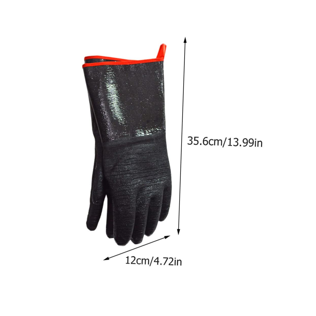 Guanti da Forno in Neoprene Resistenti al Calore, Nero, 1 Paio | Riutilizzabili, Protezione da Taglio, per Stufa e Ambienti Caldi, Copertura Polso Contro Scottature
