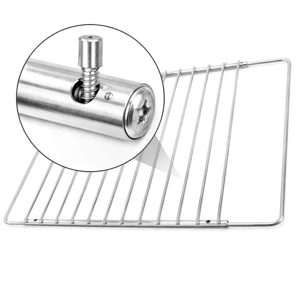 GC GLOBALCOMMERCE Grille Four Universelle Extensible 47-75 Cm - Acier Inoxydable Robuste Pour Cuisson Et Réfrigérateur