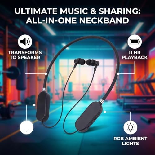 Bewinner Neckband Bluetooth Headphones for Running Gym and Commuting — view 6