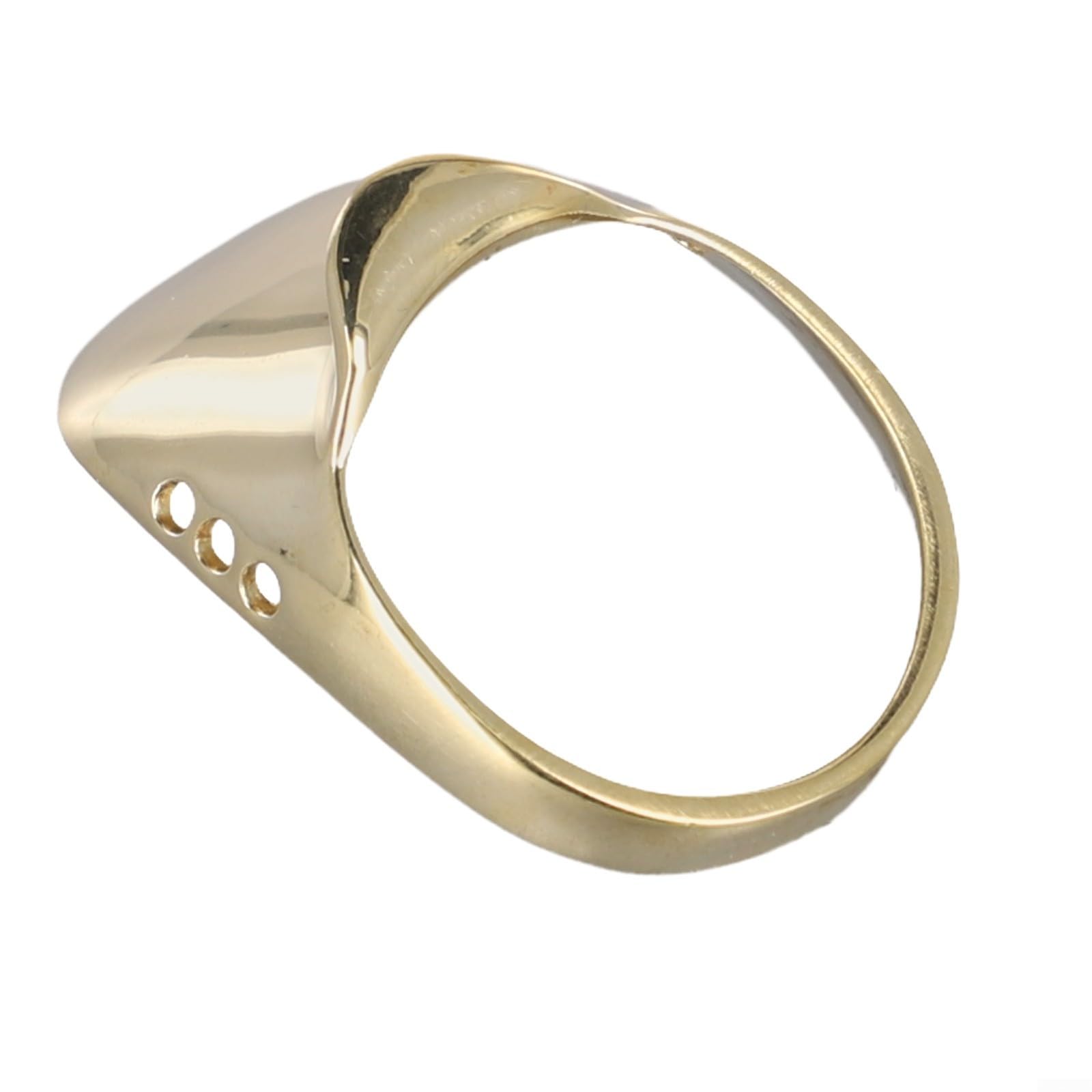Anillo de latón para el pulgar, protector de dedo con almohadilla de cuero, tamaños de 18 a 24 mm compatibles con caza con arco, protección de tiro (22#)