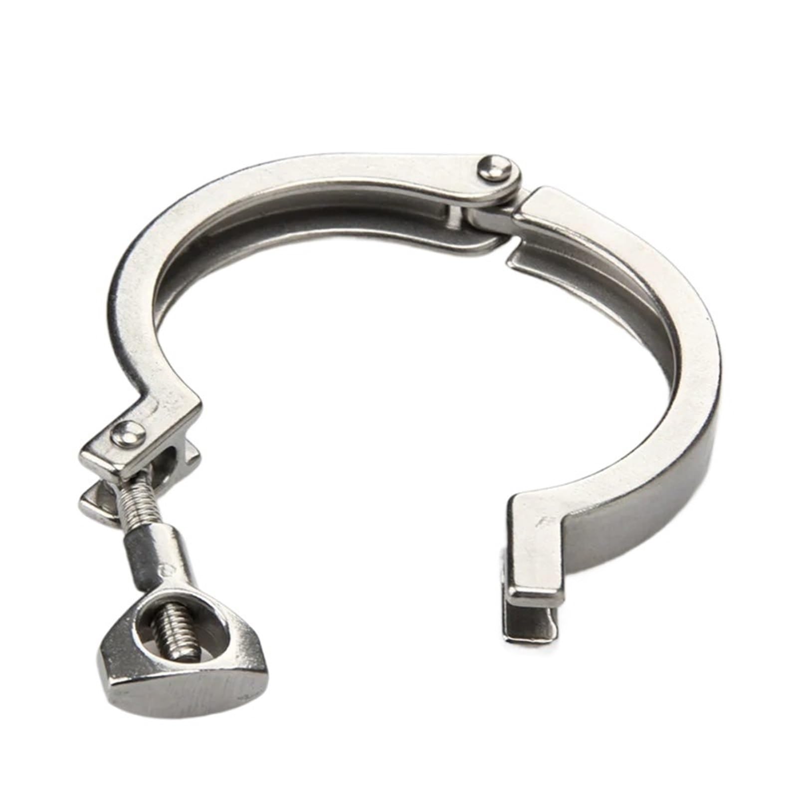 Hqycl 10Pcs Pipe Clamps 1.5" 2" 2.5" Tri Clamps 50.5/64Mm Ferrule 304 Stainless Steel Tri Clover Sanitary Fitting For Home Brewing(,K 25.4Mm 0.5In)