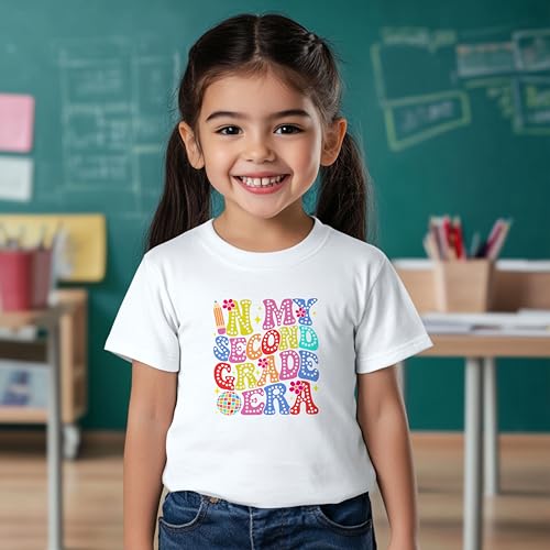 in My Second Grade Era #3 Kids Shirts, YS-YXL, Girls, Flowers, Colorful, Funny, Great for The First Day of School Or Everyday2