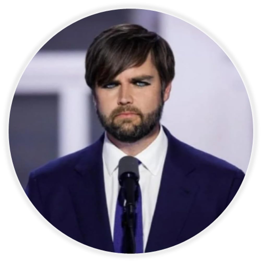 JD Vance Meme Emo - 100 Pack Circle Stickers 3 Inch