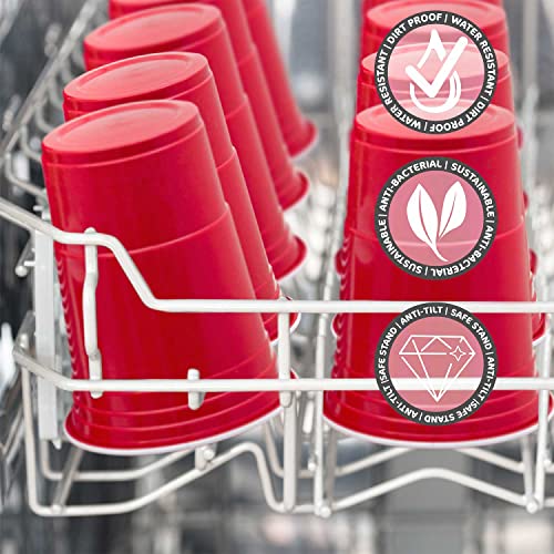 GOODS+GADGETS 100 Mehrweg Becher; Wiederverwendbare Getränkebecher Trinkbecher für Getränke 473 ml (16 oz) (100 Stück) - Image 3