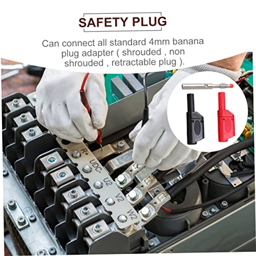 SOLUSTRE 10 Pcs Plugue Banana Acessórios Para Cabos De Teste Plugs De Banana Fêmea Conectores De Fio