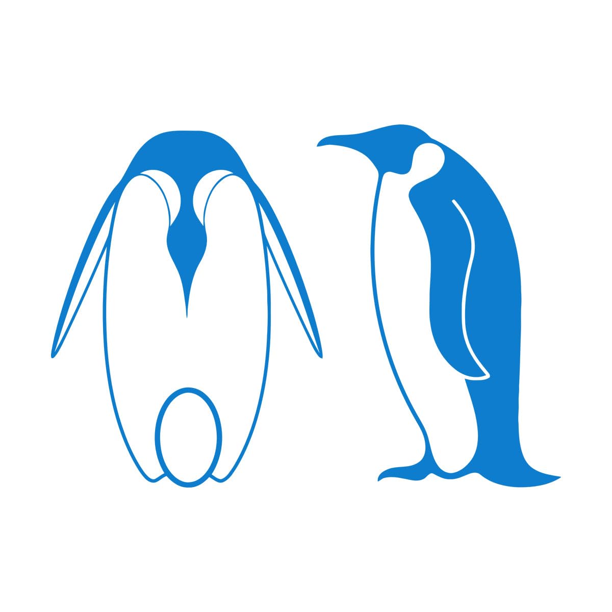 Mural and Wall Vinyl Decal Penguins Animal Kids 81x115.2cm Do not Damage the wall Surface Extra Large Blue