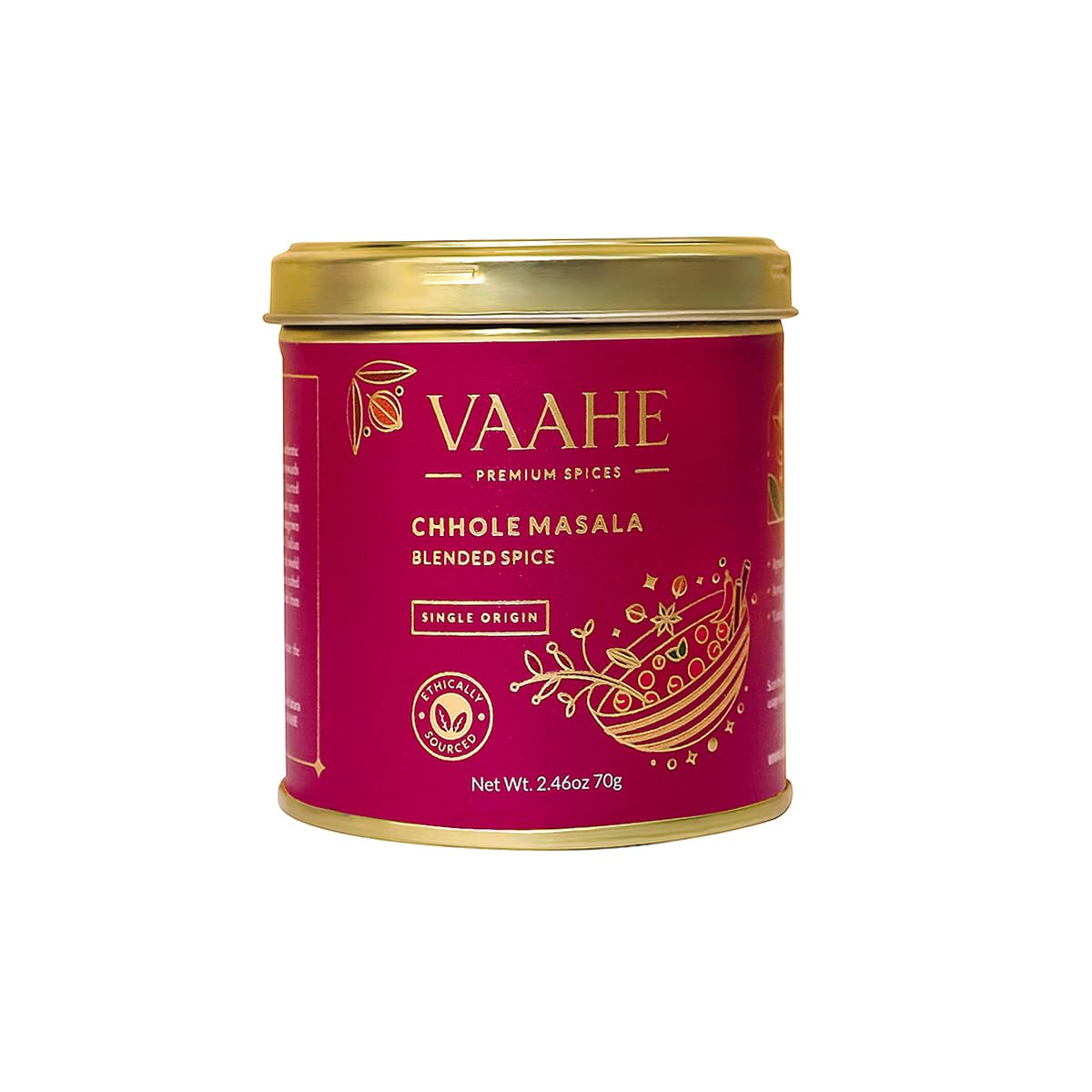 VAAHE Chhole Masala | 12+ Natural Spices | Freshly Ground | 100% Pure and Natural | Single Origin | Premium Tin Box (70 g) (B0D9P8WXK3) Amazon Price History, Amazon Price Tracker