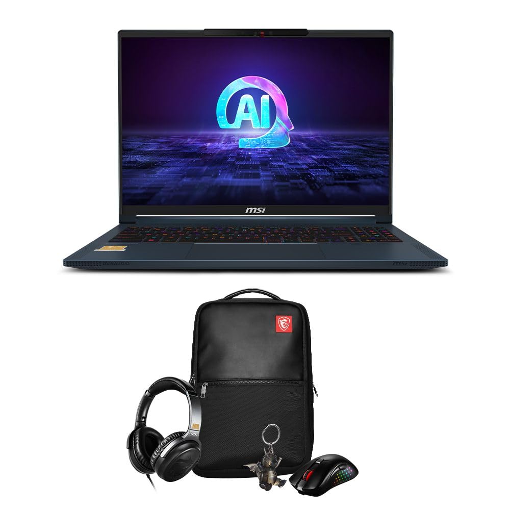 MSI 20th Anniversary Stealth AI Studio Gaming Laptop Bundle