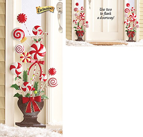 Peppermint Candy Cane Topiary Wall Decoration