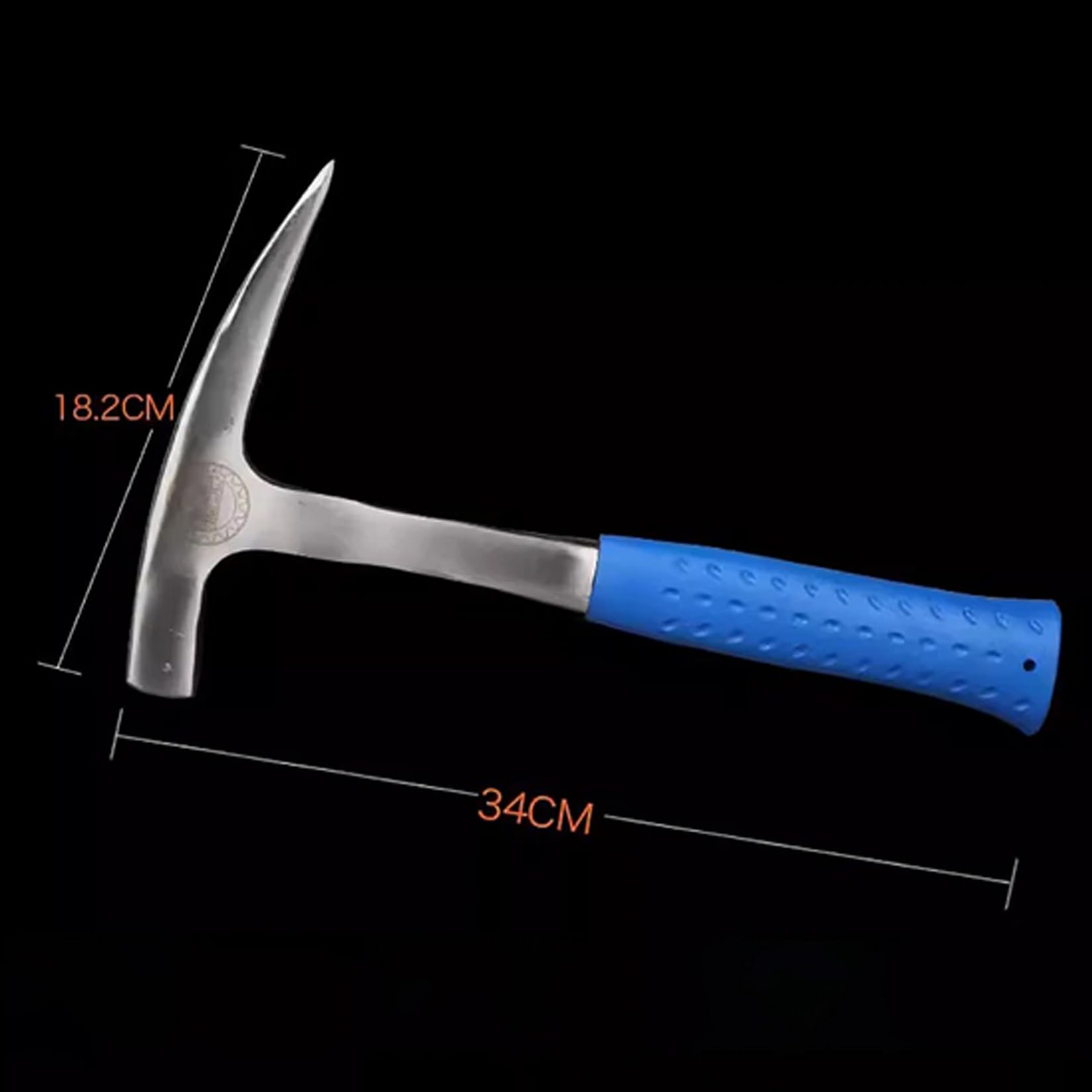 Geological Hammer 45# Tool Steel Quenching Exploration Hammer Mudwork Hammer Chicken Mouth Hammer Tip Head Hammer HRC50
