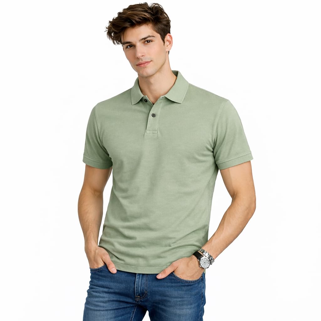 newness Premium Men’s Cotton Blend Polo T-Shirt | Slim Fit Half Sleeve Polo Tee for Men | Soft Touch, Breathable Fabric | Ideal for Casual, Office & Everyday Comfort Everyday Comfort with Stylish Look-picture-40