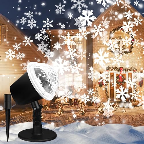 Christmas Projector Lights Outdoor,Snowflake LED Light Projector