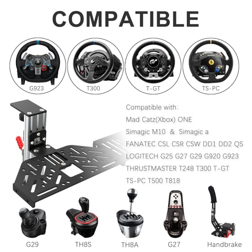Image of EG STARTS 1x Desk Mount Clamp for Sim Racing Wheel Stand Simulator Cockpit Wheel Stand Racing Steering Shifter Mount fit for Logitech G25 G27 G29 G920 G923 Thrustmaster T248 T300 T-GT TS-PC T500 T818