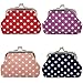 mciskin 4 Pièces Porte-Monnaie en À Pois Changement Monnaie Mini Poche à Monnaie pour Femmes Filles 3.5" L X 2.8" H