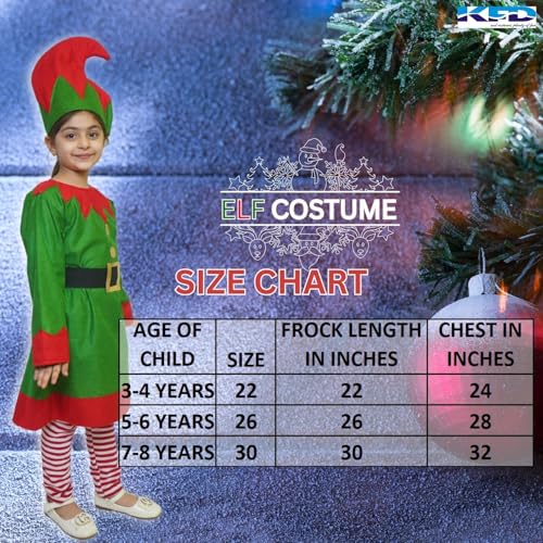 Image of Kaku Fancy Dresses Elf Costume for Kids Fancy Dress Outfit for Christmas Events