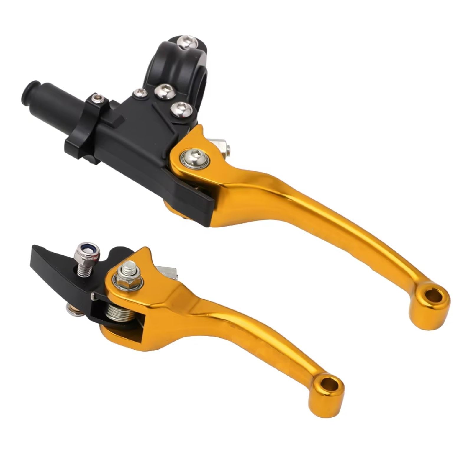 Naojino Yellow Brake Clutch Levers Compatible With Suzuki For Rmz125 For Rmz250 For Rmz450 Motorcycle Cnc Asv Clutch Brake Lever Motorbike Brake Clutch Lever Handlebar(Yellow)