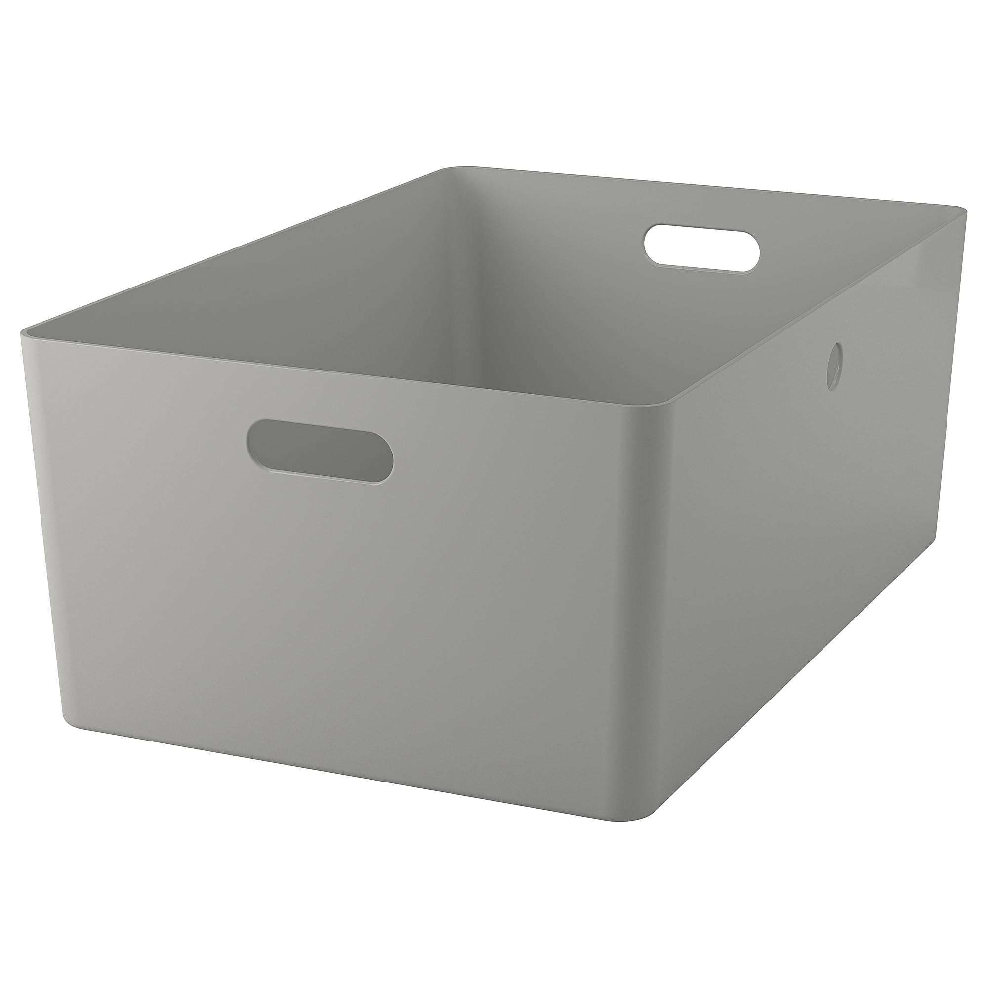 Boîte KUGGIS gris clair 37x54x21 cm grand volume pour organiser placard encombré