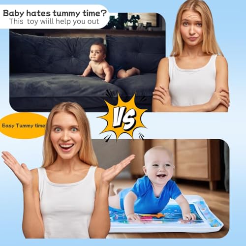 Image of Mashes Baby Water Play Mat Toy Inflatable Tummy Time Leak-Proof||Fun Activity Play Center Indoor & Outdoor for Babies, Infants & Toddlers, 3 to 12 Months (Octopus, Multicolor, Pack of 1)(Square)