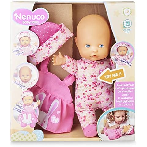 Nenuco Baby Talks, we get dressed - doll with sounds for children from 1 year (Famosa 700016282) multicoloured Cover