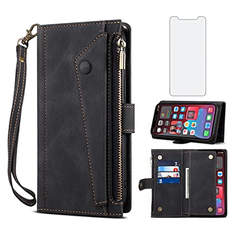 Étui portefeuille iPhone 12 Pro pour transporter cartes et monnaie en balade