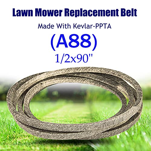 Lawn Mower Tractor Cutting Deck Blades Tranmission Drive Belt for AYP 105732X 120302X 125907X 193214 532125907 532193214 1/2" x 90 inch Made with Kevlar - Image 3