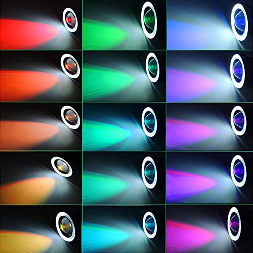 Image of 30W RGB Car Angel Eye Fog Light, Angel Eyes, Round COB LED Lamp, Angel Eye Fog Lamp, Lighting Accessories COB Fog Lamp Car Fog Light, COB Halo