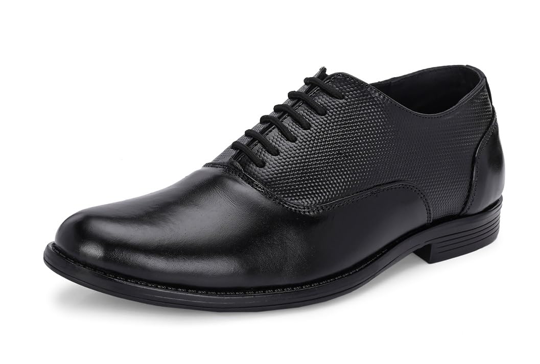 MACTREE Mens Black Genuine Leather Formal Derby Shoes - 6 UK (B0D22VV3DY) Amazon Price History, Amazon Price Tracker