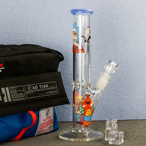 REANICE Eisbong Glasbong Chillum Wasserpfeife kleine hookah Beaker Bongs 14.5mm Bowl Höhe 26CM – Bild 7