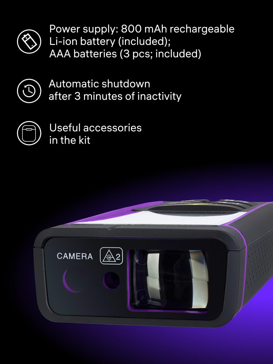 PRO LR100 Professional Distanziometro Laser Digitale con Fotocamera Strumento di Misurazione Portatile Area Volume Angolo Modalità Pitagora Cambio Unità per Uso Interno ed Esterno