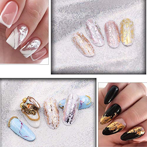 EBANKU 10 Rotoli Nail Art Foil Sticker