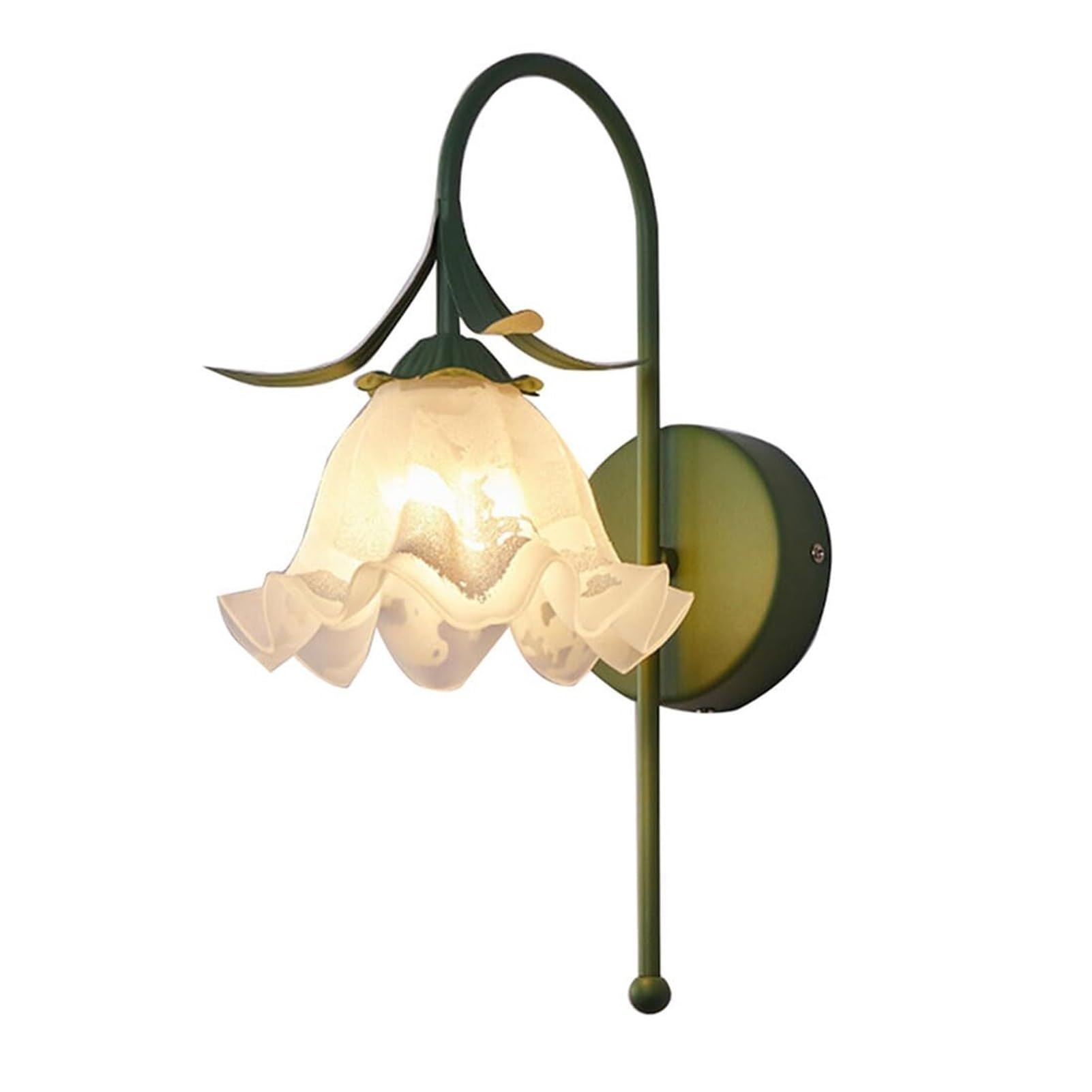 HUAYUSEDF Industrial Flower Glass E27 Retro Bedside Wall Sconce for Bedroom Living Stair Corridor Restaurant Loft(Flowers)